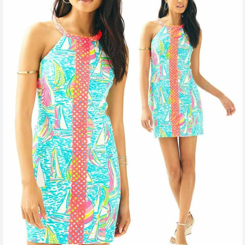 New Lilly Pulitzer Sasha Dress - Pop Up Ugotta Regatta Size 4